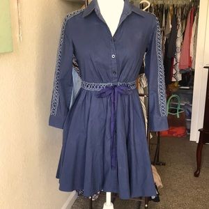 Beautiful Navy dress adjustable waist tie. M